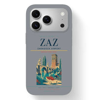 Thumbnail for Zaragoza Airport (ZAZ) design on gray iPhone 17 Pro MagSafe case