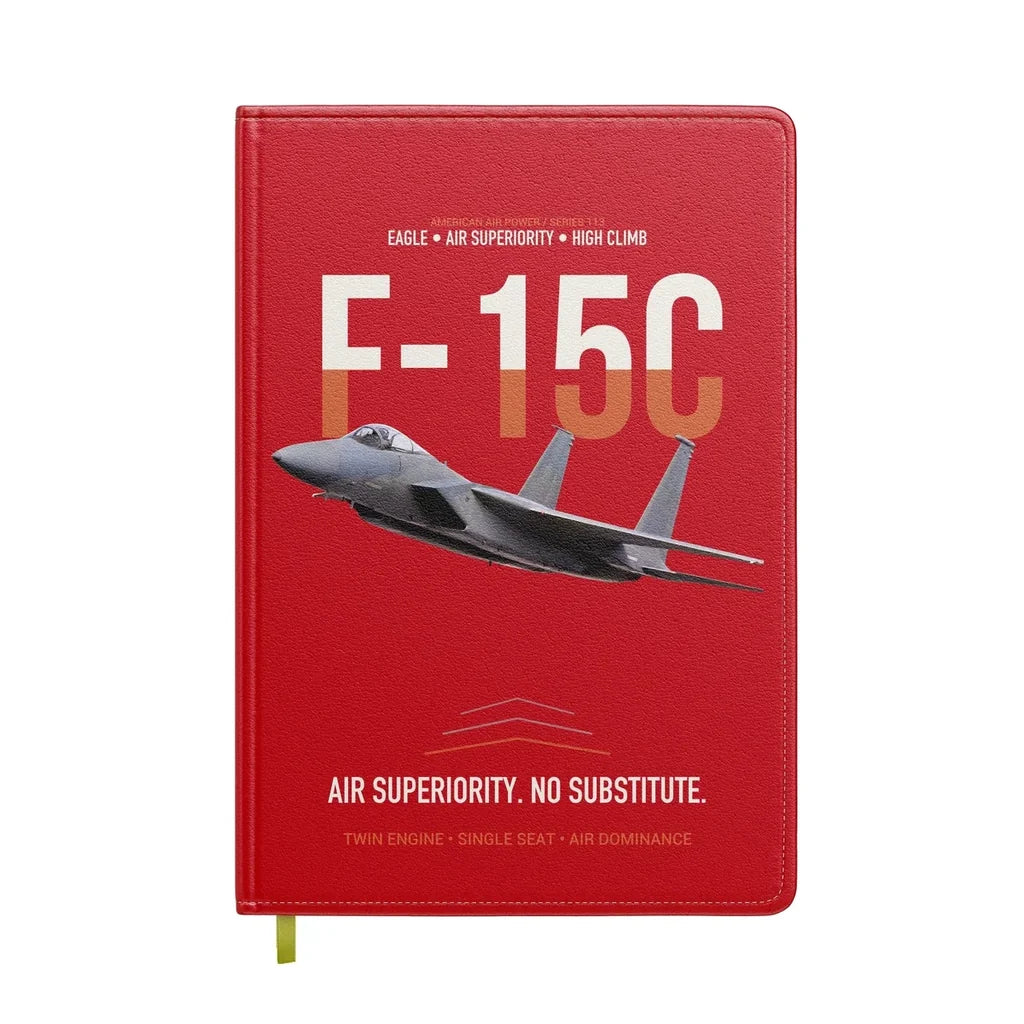 F-15C Eagle Air Superiority No Substitute design on red notebook