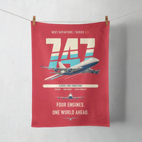 Thumbnail for Boeing 747-400 design on red towel
