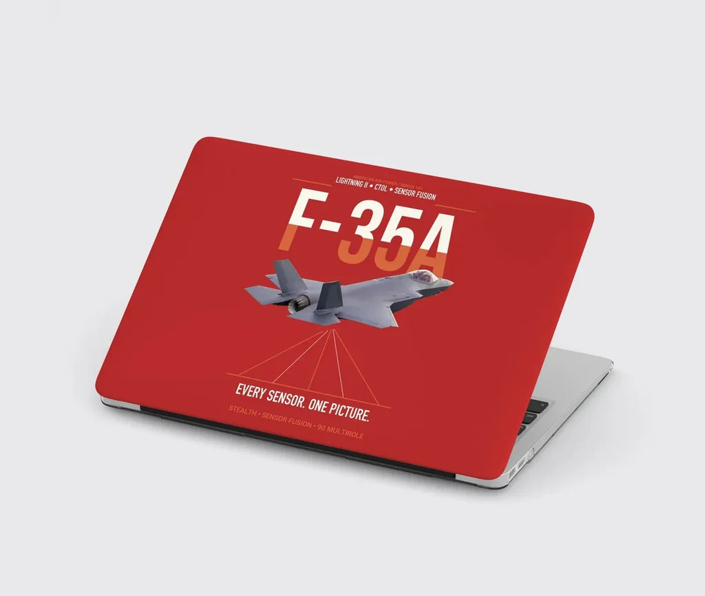 F-35A Lightning II Every Sensor One Picture design on red MacBook case