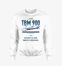 Thumbnail for Daher TBM 900 design on white sweatshirt