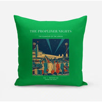 Thumbnail for VINTAGE G4080 - The Propliner Nights - Designed Pillows design on green