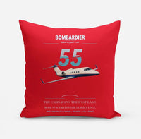 Thumbnail for Bombardier Learjet 55 design on red pillow