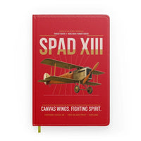Thumbnail for SPAD XIII design on red notebook