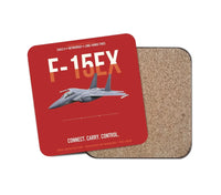 Thumbnail for F-15EX Eagle II Connect Carry Control design on red 1 piece coaster