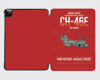 Thumbnail for Boeing Vertol CH-46E Sea Knight design on red ipad tablet case