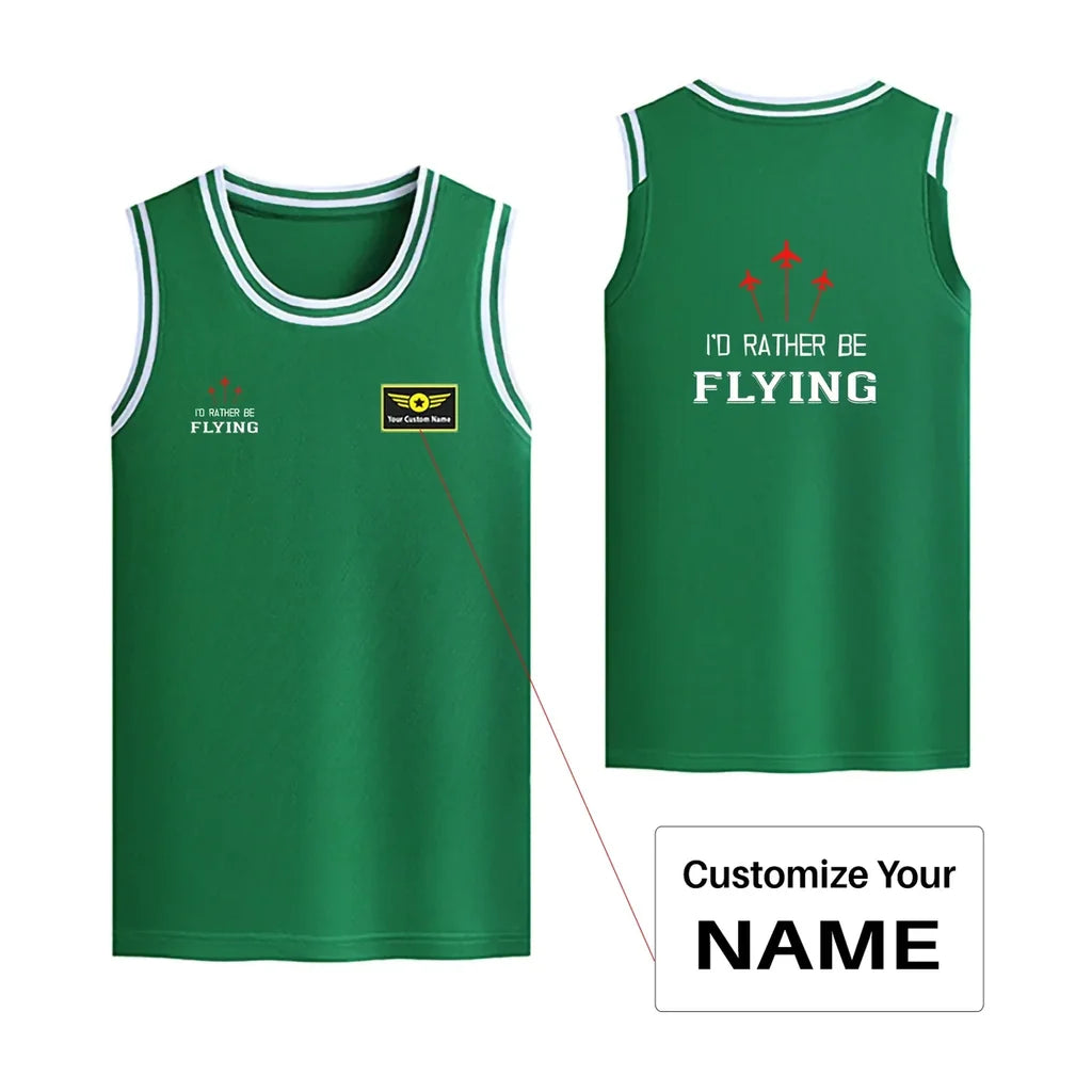 Customisable I'd Rather Be Flying Basketball Print - view 7