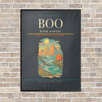 Thumbnail for Bodø Airport BOO - Canvas Framed - Gray