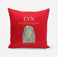 Thumbnail for Zvartnots International Airport (EVN) design on red pillow