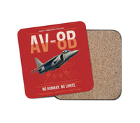 Thumbnail for AV-8B Harrier II design on red 1 piece coaster