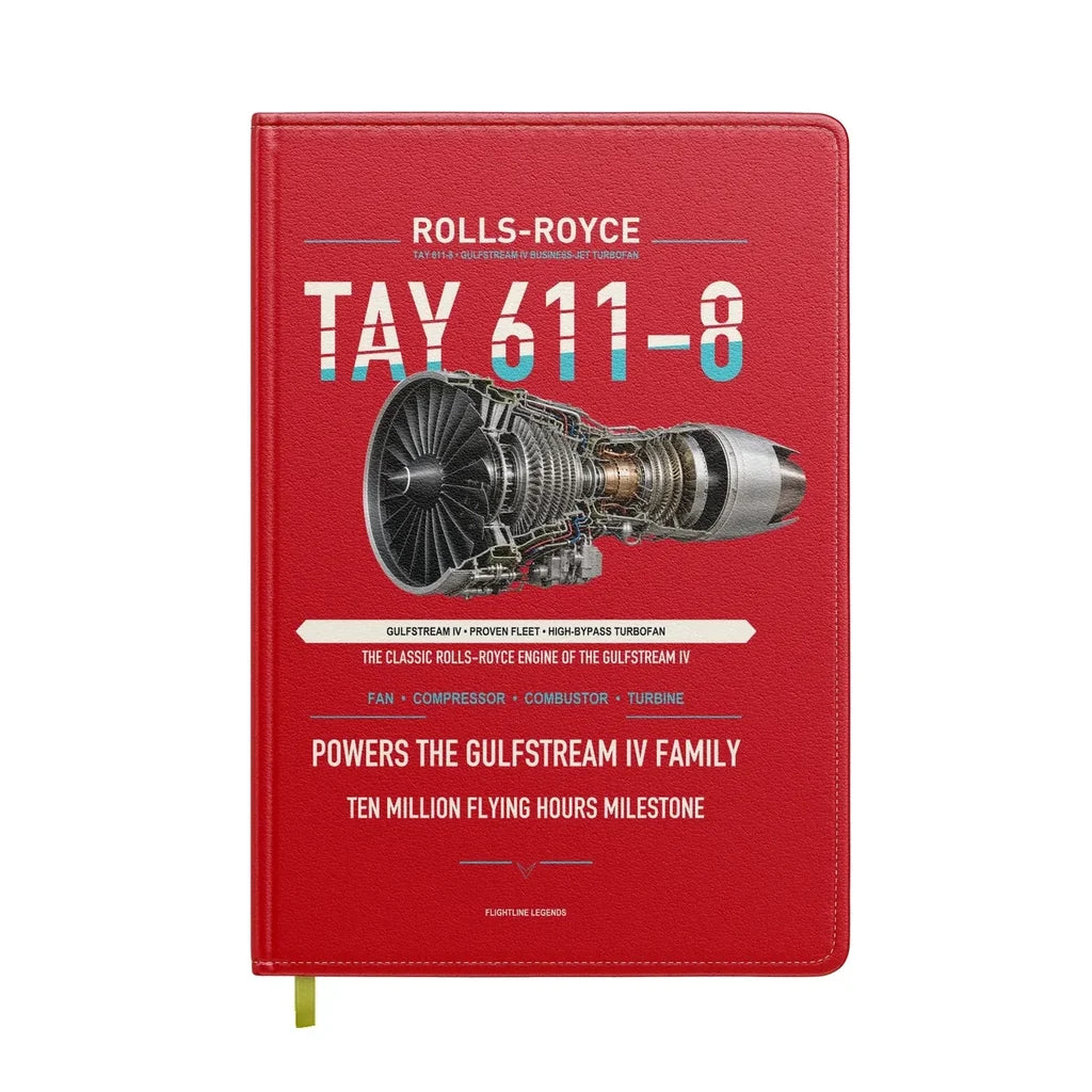 TAY 611-8 design on red notebook