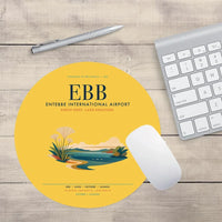 Thumbnail for Entebbe International Airport (EBB) design on yellow round mouse pad