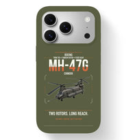 Thumbnail for Boeing MH-47G Chinook design on green army magsafe iphone case, for iPhone 17 Pro