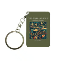 Thumbnail for VINTAGE G4056 - The Seaplane Dock - Designed Key Chain design on greenarmy