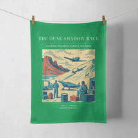 Thumbnail for VINTAGE G4334 - The Dune Shadow Race - Designed Towels design on green