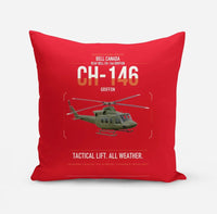 Thumbnail for Bell Canada CH-146 Griffon design on red pillow