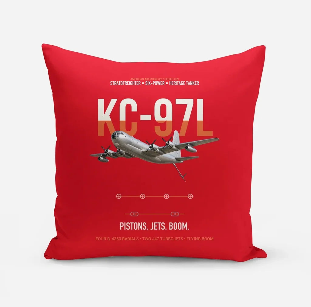 KC-97L STRATOFREIGHTER design on red pillow