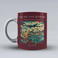 Thumbnail for VINTAGE G4118 - The Island Jetport - Ceramic Mug design on darkred