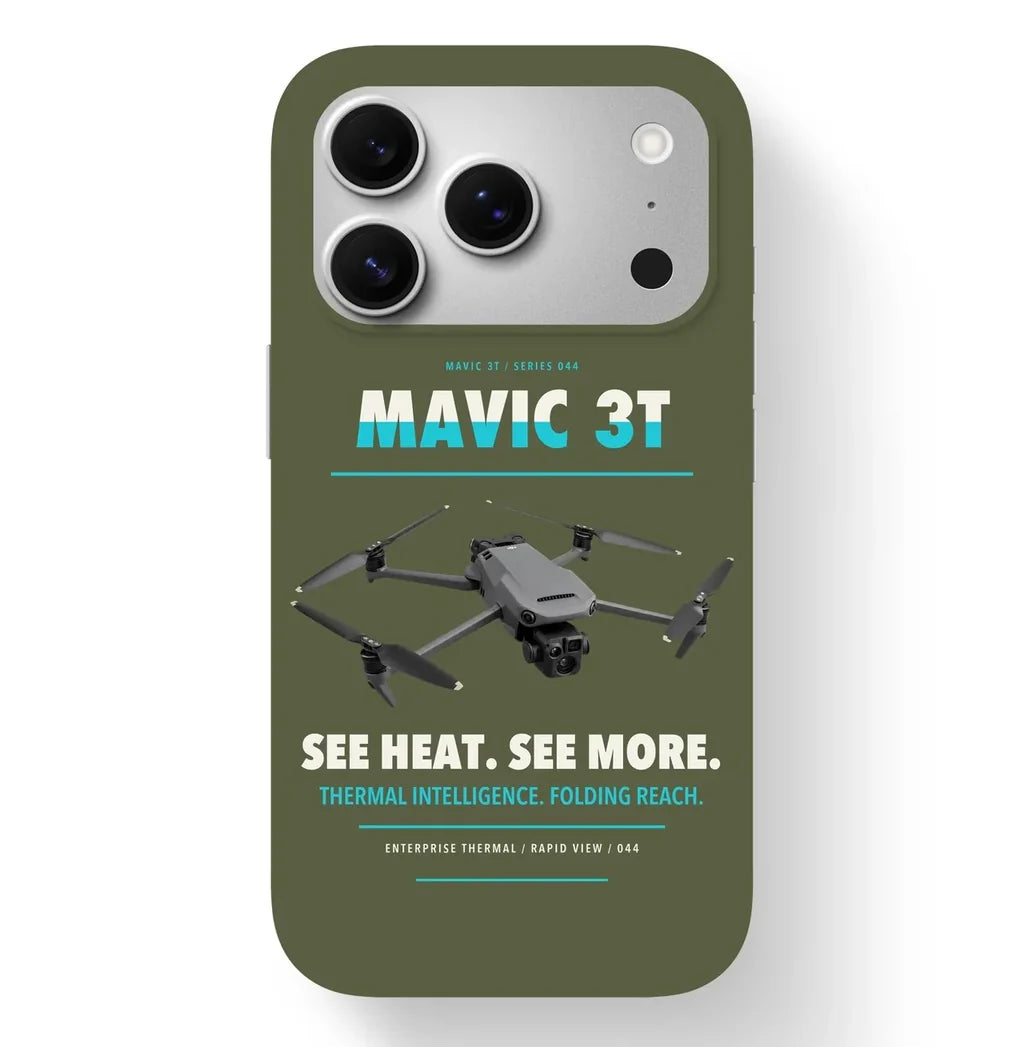 DJI Mavic 3 Thermal Case design on green army iphone case