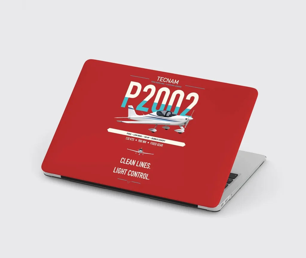 Tecnam P2002 Sierra MkII design on red MacBook case