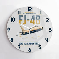 Thumbnail for FJ-4B Fury design on light gray no frame wall clock