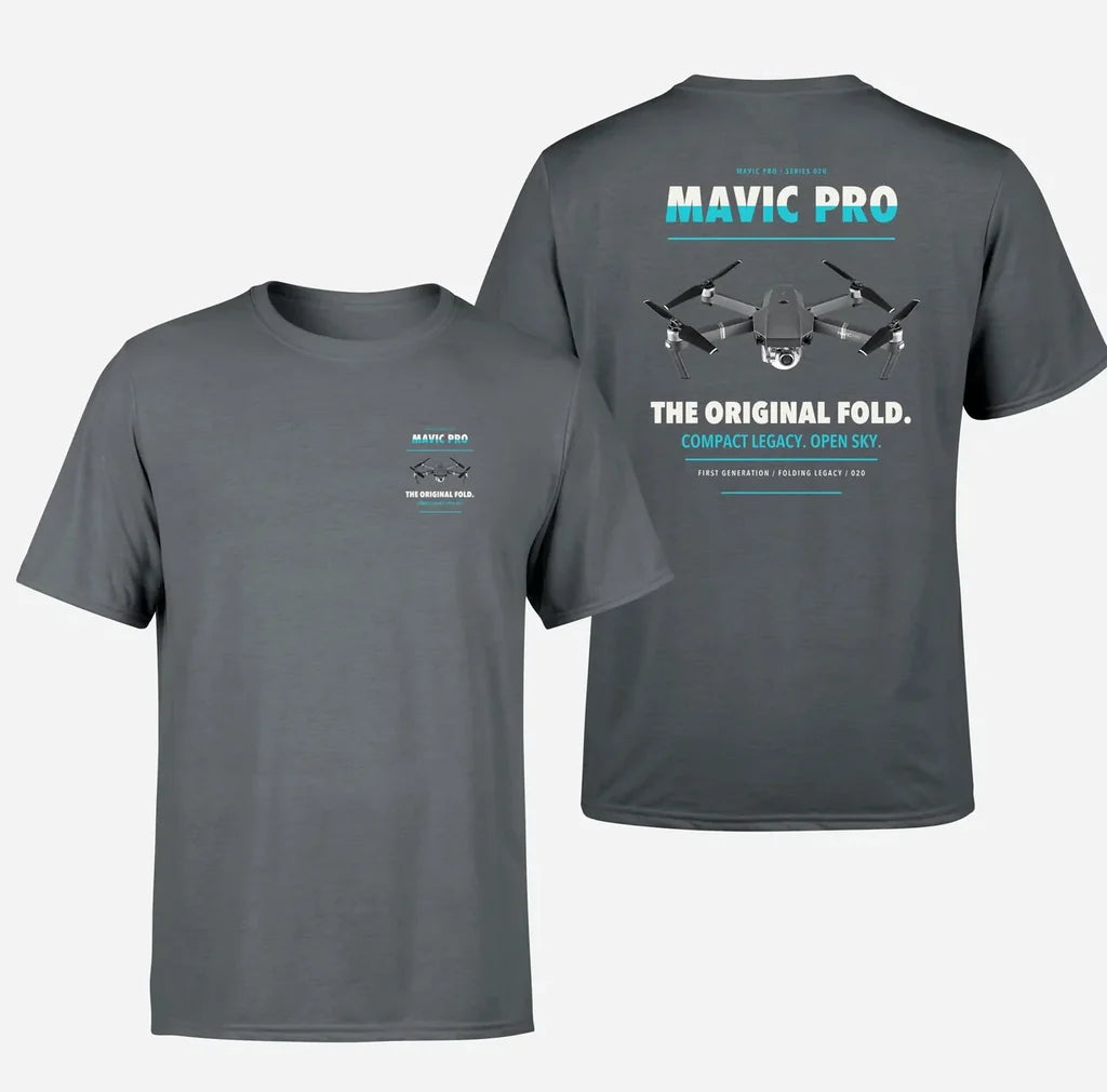 DJI Mavic Pro design on gray t shirt