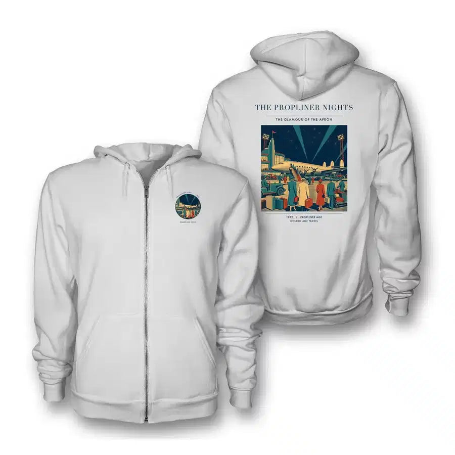 VINTAGE G4080 - The Propliner Nights - Premium Zipped Hoodie design on white