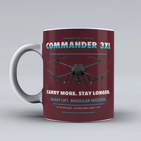 Thumbnail for Commander 3XL Mug design on dark red draganfly