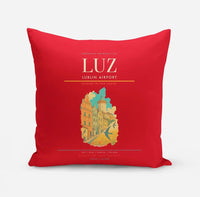 Thumbnail for Lublin Airport (LUZ) design on red pillow
