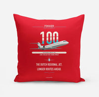 Thumbnail for Fokker 100 design on red pillow