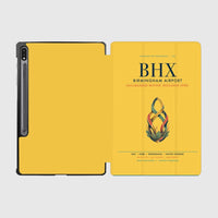 Thumbnail for Birmingham Airport (BHX) design on yellow samsung tablet tablet case