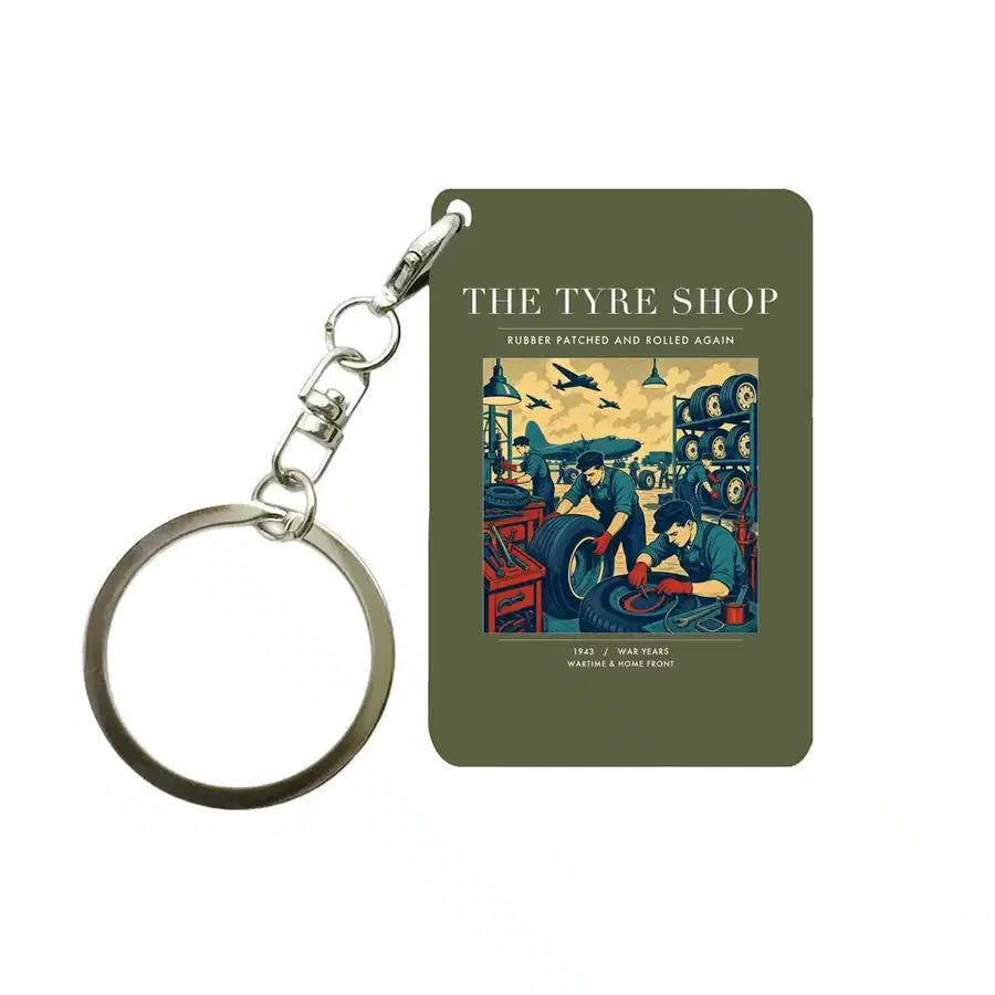 VINTAGE G4535 - The Tyre Shop - Designed Key Chain design on greenarmy