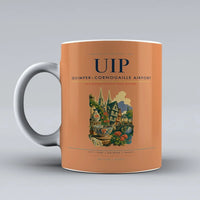 Thumbnail for Quimper–Cornouaille Airport (UIP) airport code design on orange ceramic mug