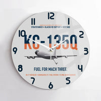 Thumbnail for KC-135Q Blackbird Tanker design on light gray no frame wall clock