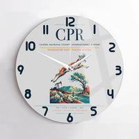 Thumbnail for Casper–Natrona County International Airport (CPR) design on light gray no frame wall clock