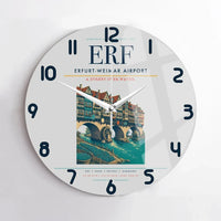 Thumbnail for Erfurt-Weimar Airport (ERF) design on light gray no frame wall clock