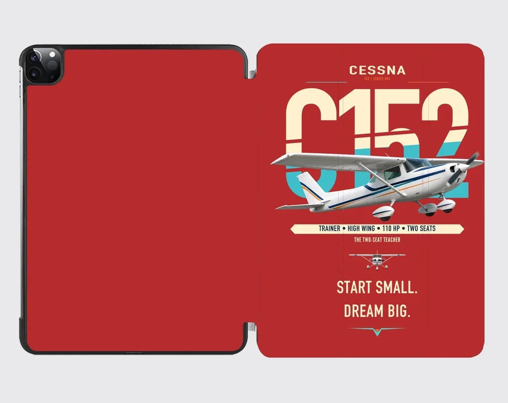 Cessna 152 design on red ipad tablet case