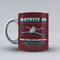Thumbnail for Matrice 4D Mug design on dark red dji