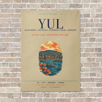 Thumbnail for Montréal–Trudeau International Airport YUL vertical canvas print - no frame - beige background