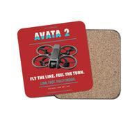 Thumbnail for DJI Avata 2 design on red 1 piece coaster