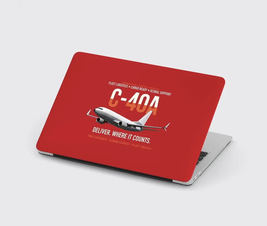 C-40A Clipper Fleet Logistics Ready design on red MacBook case