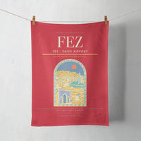Thumbnail for Fes (FEZ) design on red towel