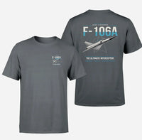Thumbnail for F-106A Delta Dart design on gray t-shirt, double-side print