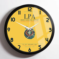 Thumbnail for Gran Canaria Airport (LPA) design on yellow framed wall clock