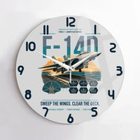 Thumbnail for F-14D Tomcat design on light gray no frame wall clock