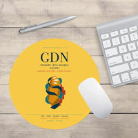 Thumbnail for Gdańsk Lech Wałęsa Airport (GDN) design on yellow round mouse pad