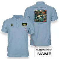 Thumbnail for VINTAGE G4275 - The Stilt Village Call - Double-Side Polo T-Shirt design on lightblue+name