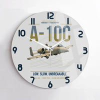 Thumbnail for A-10C Thunderbolt II design on light gray no frame wall clock