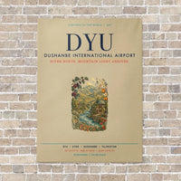 Thumbnail for Dushanbe International Airport DYU vertical canvas print - no frame - beige background