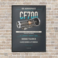 Thumbnail for CF700 vertical canvas print - framed - gray background